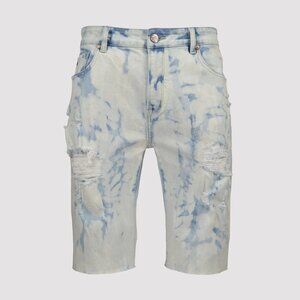 NEW Grindhouse Men's Ice Wash Ripped Denim Shorts 30